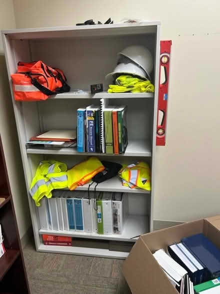 Photo of free Light grey metal shelf (Navy Yard, SE DC) #1