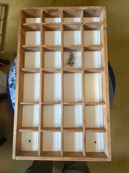Photo of free Wall mounted sectioned display unit for small items. (Moorlands LA1) #1