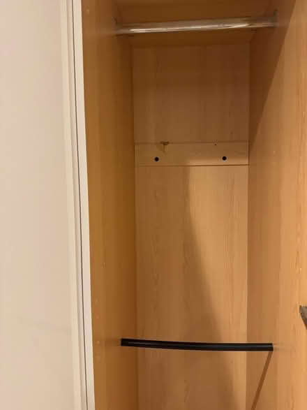Photo of free Large white gloss wardrobe - collect by end of Wed 2 Sept (Hook Heath GU21) #4