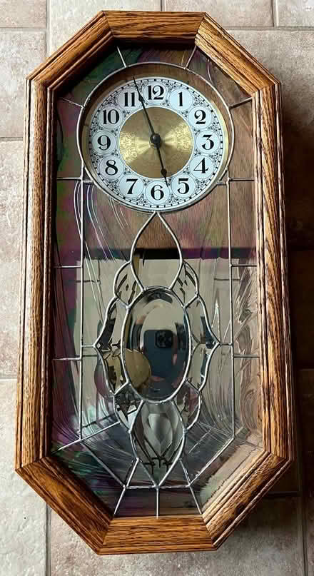 Photo of free Oak wall clock (Hacker & Hyne, Brighton) #1
