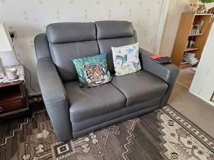 Photo of free Lovely leather 2 seater sofa (Chells SG2) #3