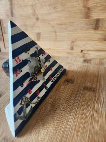 Photo of free Triangle Montenegro Nautical Desk Clock Blue/White (Bagshot GU19) #2