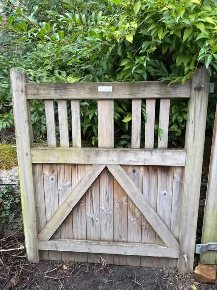 Photo of free Barlow wooden garden gate 3ft6 (Westwell OX18) #2