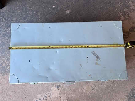Photo of free Large metal trunk painted pale blue (Temple Guiting GL54) #4