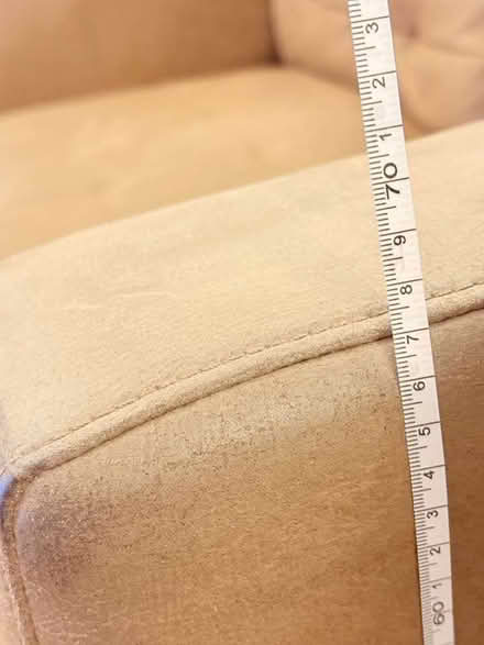 Photo of free 2 Seater Sofa – Brown Fabric / Faux Suede (Palmer Park RG1) #3