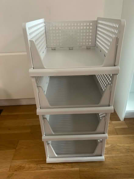 Photo of free Stackable plastic storage drawer unit (Deptford SE14) #1