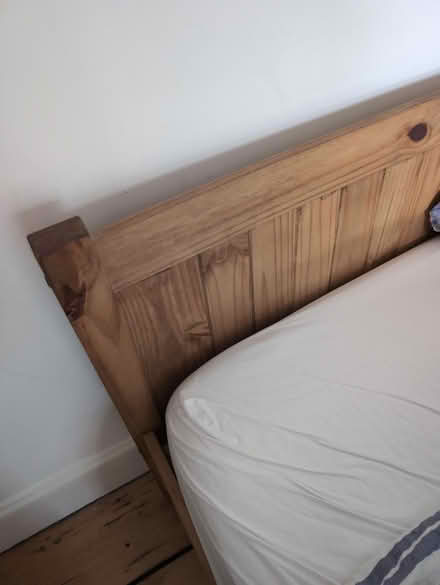 Photo of free Wooden double bed with mattress (Levenshulme M19) #2