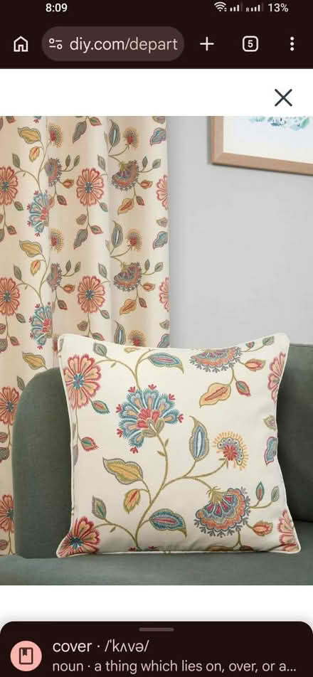 Photo of curtains and cushion covers (Keresley brook road CV6) #1