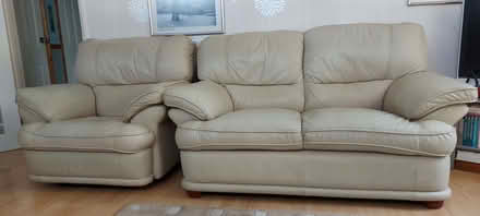 Photo of free Ivory leather 3 piece lounge suite (Potters Bar EN6) #1