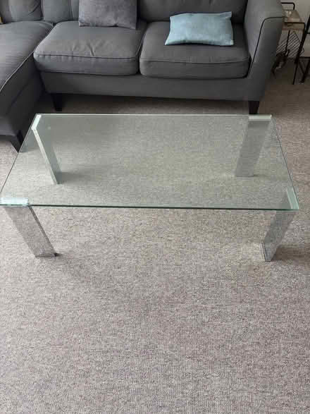 Photo of free Glass coffee table (broken leg) (Acton Town) #1