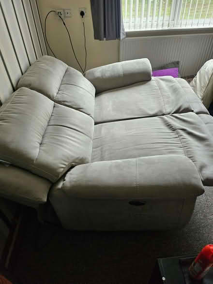 Photo of free Grey Suede Electric Double Chair Recliner (Walton ST15) #4