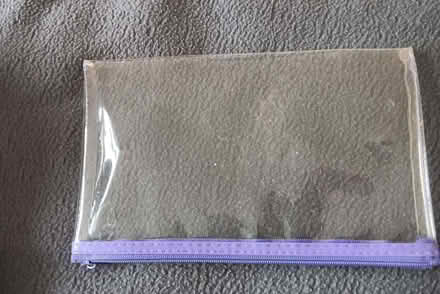 Photo of free Clear plastic pencil case with purple zip (Westbury Fields BS9) #1