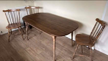 Photo of free Dining table for approx 6 and some chairs (Holbrooks CV6) #1