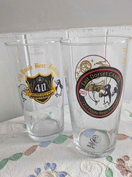 Photo of free Commerorative beer glasses (Winton BH9) #3