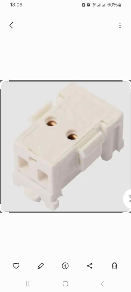 Photo of GR8 2-Pin Holder for Ceiling Light (Woolwich SE18) #1