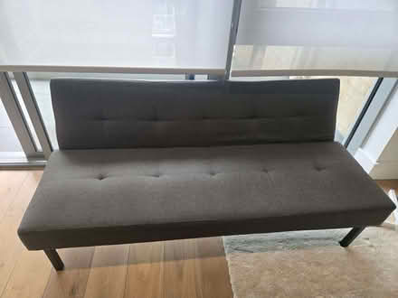 Photo of free 3 Seater Polyester Fabric Convertible Futon Click-Clack Sofa (Hoxton N1) #1