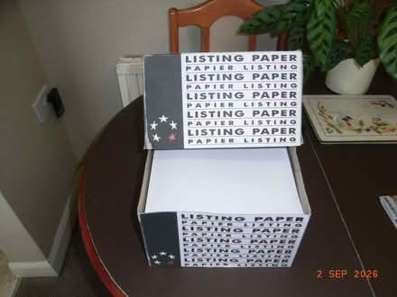 Photo of free Box of tractor-feed listing paper (Overton LA3) #2