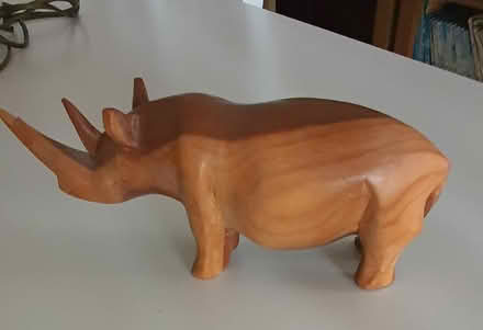 Photo of free Wooden Carved Rhino (Bolton le Sands, LA5) #1