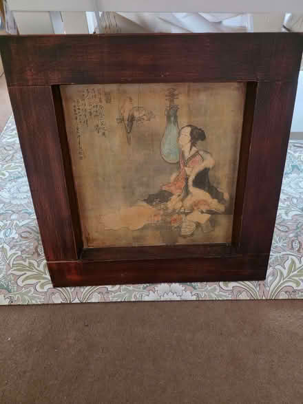 Photo of free Jute Cushion & Painting (East Dulwich SE22) #1