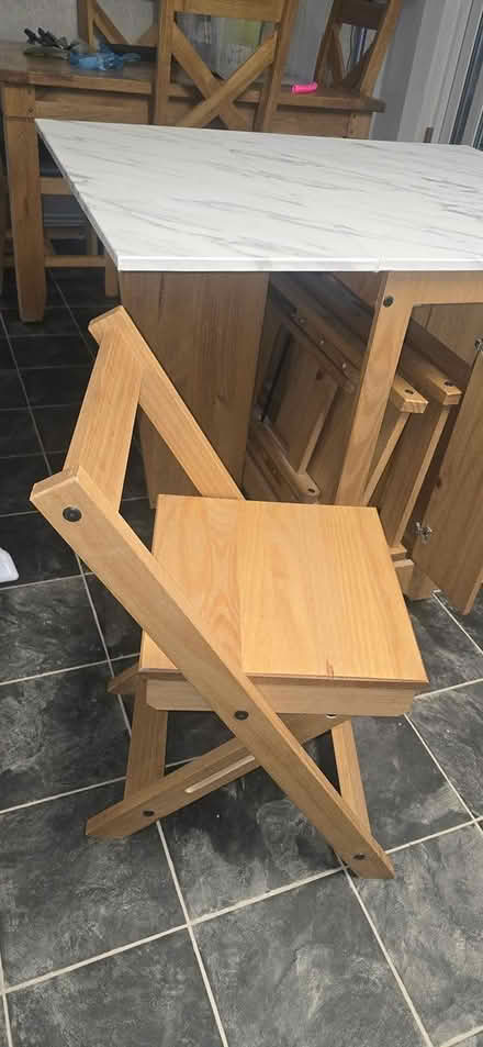 Photo of free Drop-Leaf Folding Table & Chairs (Warden, Sheerness ME12) #2