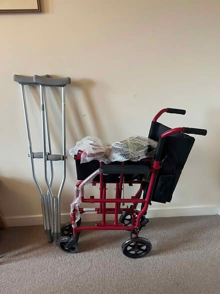 Photo of free Wheelchair and crutches (Streatham SW16) #1