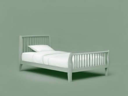 Photo of free White sleigh cot bed (Northleach GL54) #1