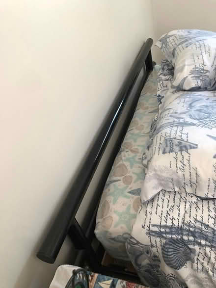 Photo of free queen size metal frame bed (Acushnet, MA near Rte. 105) #1