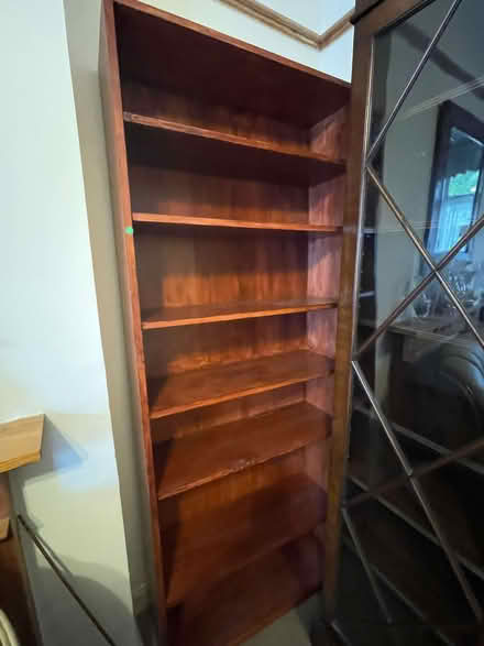 Photo of free Mahogany stained pine 7 shelf book stand (North Finchley N12) #2
