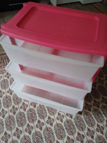 Photo of free Plastic chest of 3 drawers (Sudbury CO10) #3