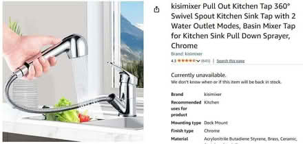 Photo of free Kitchen Mixer Tap (Northwood HA5) #2