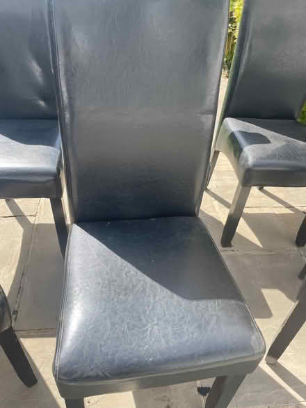 Photo of free Black Faux Leather 6 Dinning Chairs (Elmers End BR3) #3