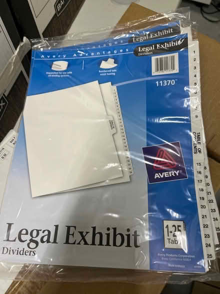 Photo of free Alphabetized binder dividers (Capitol Hill near Lincoln Park) #1