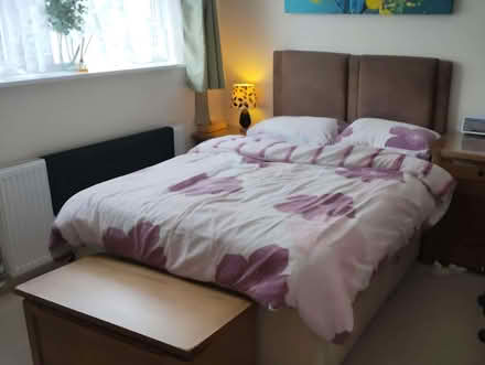 Photo of free Good condition:Double divan bed with mattress and headboard. (Limbury LU3) #1