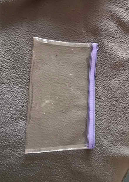 Photo of free Clear plastic pencil case with purple zip (Westbury Fields BS9) #2