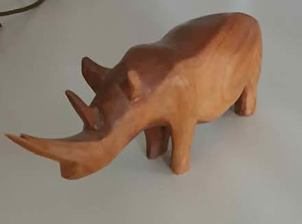 Photo of free Wooden Carved Rhino (Bolton le Sands, LA5) #2