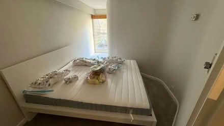 Photo of free Double Bed + Mattress IKEA MALM (Hyde Park Estate W2) #1
