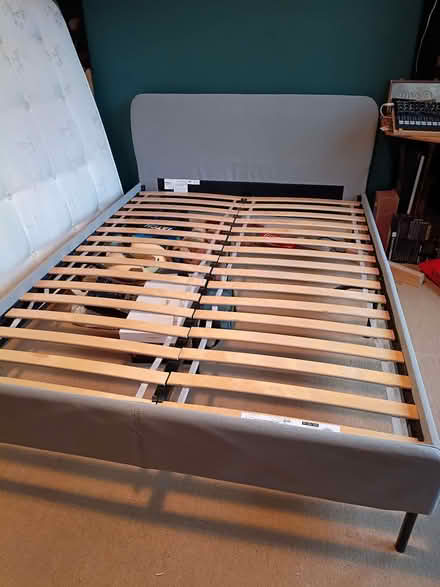 Photo of free IKEA double bed frame and headboard (Aldcliffe LA1) #1