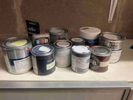 Photo of free Collection of sample paints, all pastel emulsions (Baswich ST17) #1