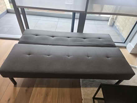Photo of free 3 Seater Polyester Fabric Convertible Futon Click-Clack Sofa (Hoxton N1) #2