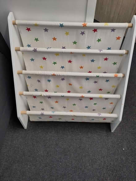 Photo of free Small fabric swing bookcase (Coberley) #1