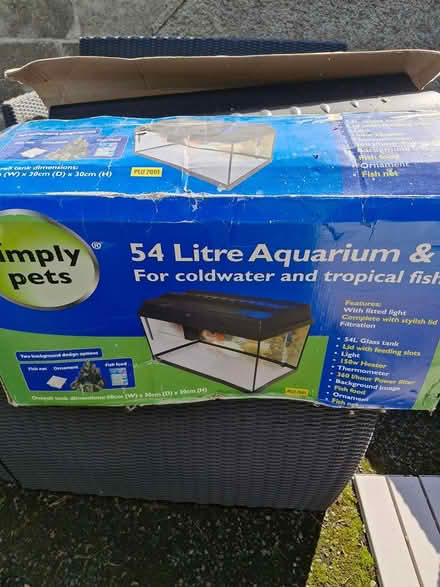 Photo of free 54 litre aquarium tank and lid (Stillorgan) #1
