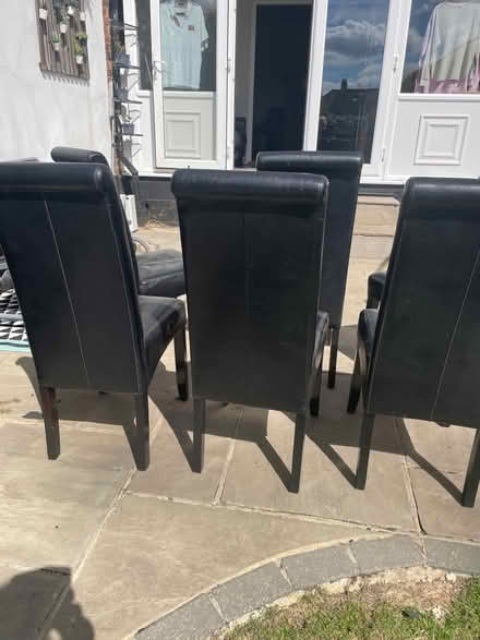 Photo of free Black Faux Leather 6 Dinning Chairs (Elmers End BR3) #2