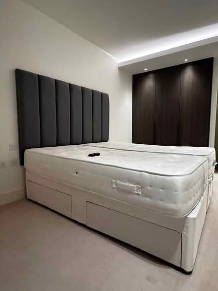 Photo of free Super King Size Bed with mattresses (Chelsea Harbour SW10) #1