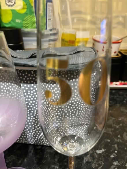 Photo of free Two 50th wine glasses (Woodside CR0) #3
