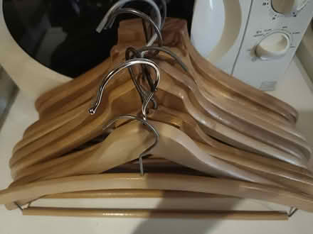 Photo of free Wooden hangers x 11 (Barkingside IG6) #1