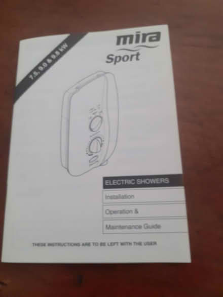 Photo of free Mira 'Sport' Electric Shower (Garston L19) #2
