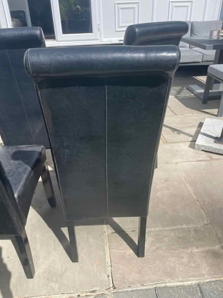 Photo of free Black Faux Leather 6 Dinning Chairs (Elmers End BR3) #4