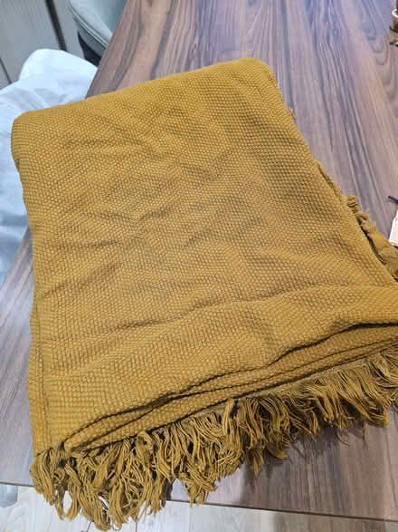 Photo of free Mustard colour 100% cotton throw (Bromham MK43) #1
