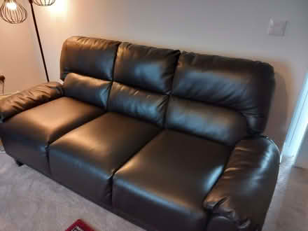 Photo of free 3 seater leather sofa (Temple Sowerby CA10) #2