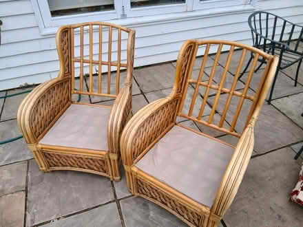 Photo of free 2 strong cane armchairs (Henfield, BN5, West Sussex) #1
